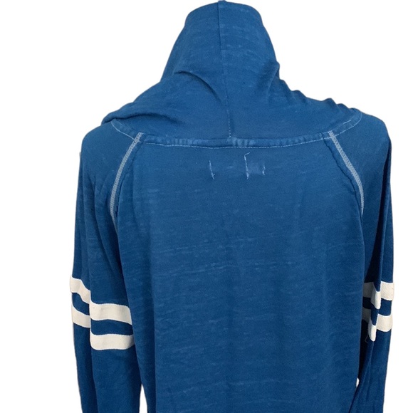 UZZI graphic design Padre Island Texas distressed hooded pullover coverup - Picture 12 of 16